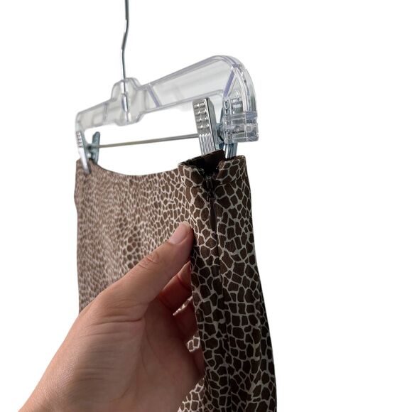 Talbots Pure Silk Giraffe Print Two Piece Skirt Set Sz 12 Career Office Chic - Picture 12 of 15